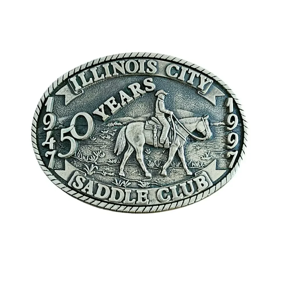 50 Year Commemorative Illnois City Saddle Club Belt Buckle